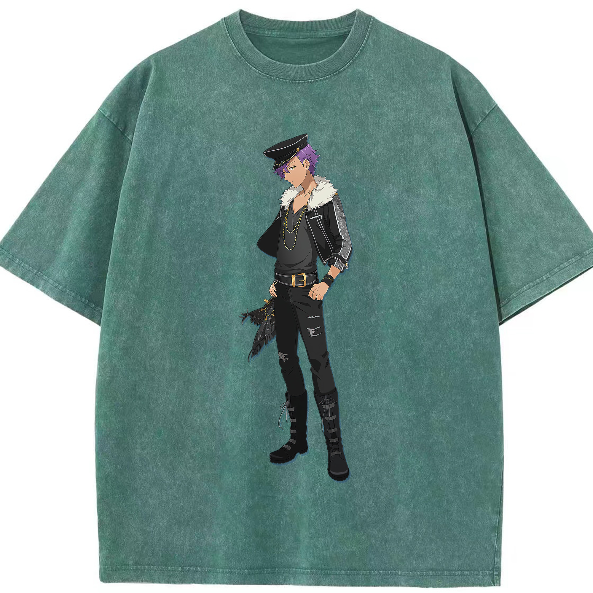 （画像用） あんさんぶるスターズ! Ensemble Stars 綿100% ヴィンテージ風 半袖Tシャツ（フロントプリント）